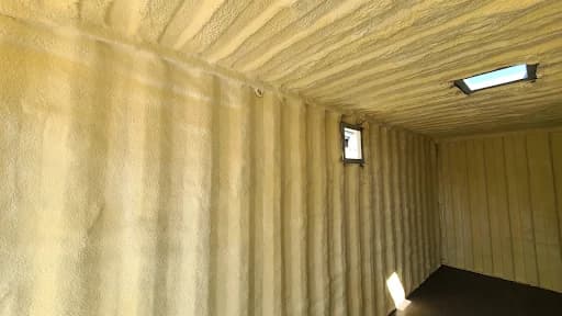 Conexwest shipping container with sprayfoam insulation