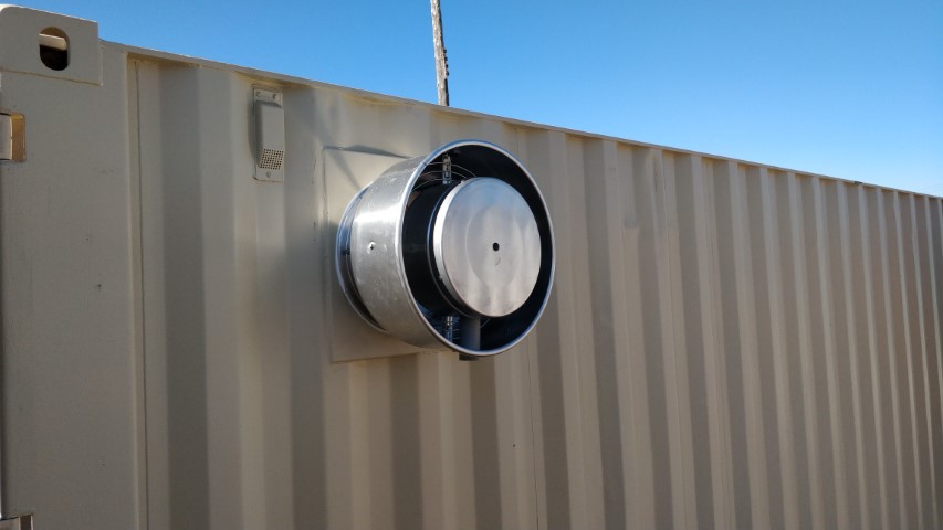Power louvered vent for shipping containers for sale