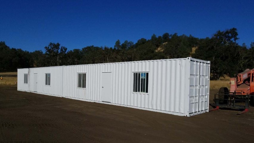 modified shipping container modified storage container with windows and man door office container 40 foot 20 foot office containers