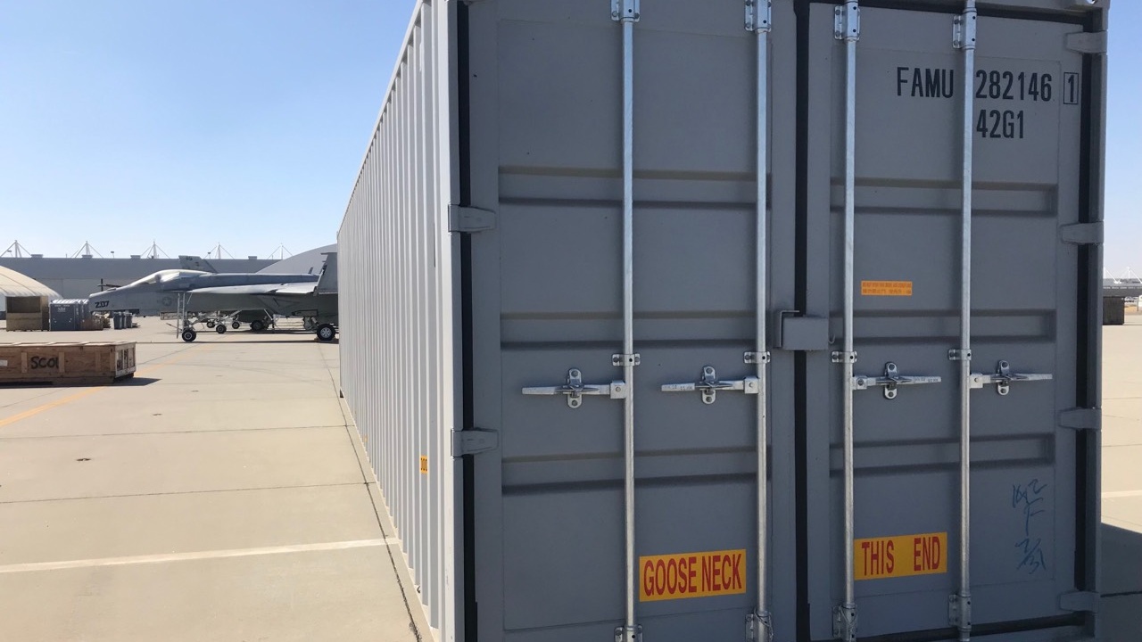 Shipping Container at us navy airbase