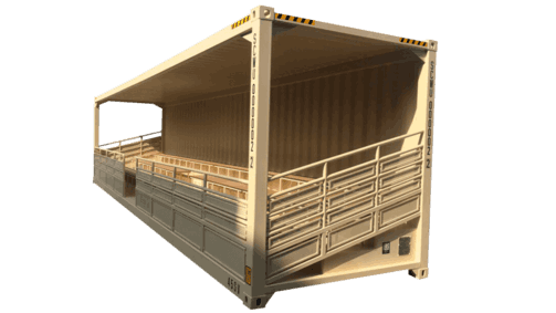 40ft high cube bleacher shipping container for sale