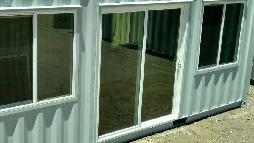 6' Sliding glass doors for storage containers for sale