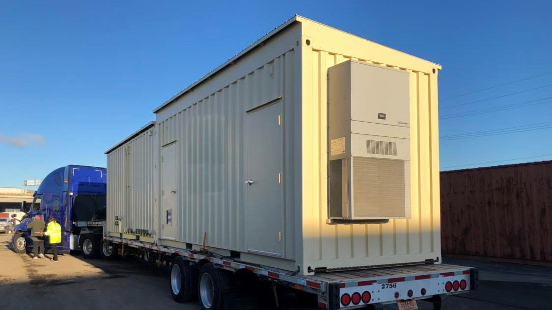 shipping container machinery enclosures