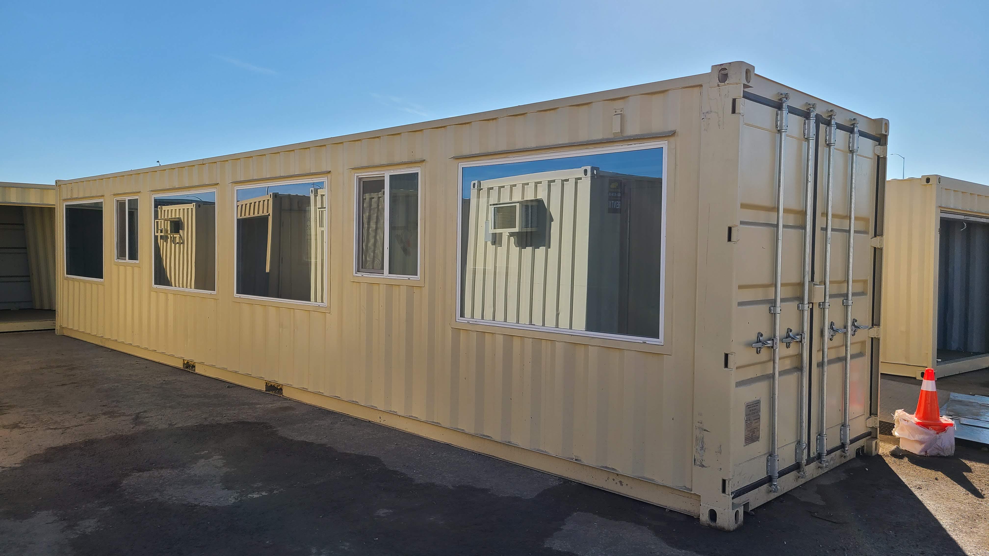 40ft container office with windows and electrical