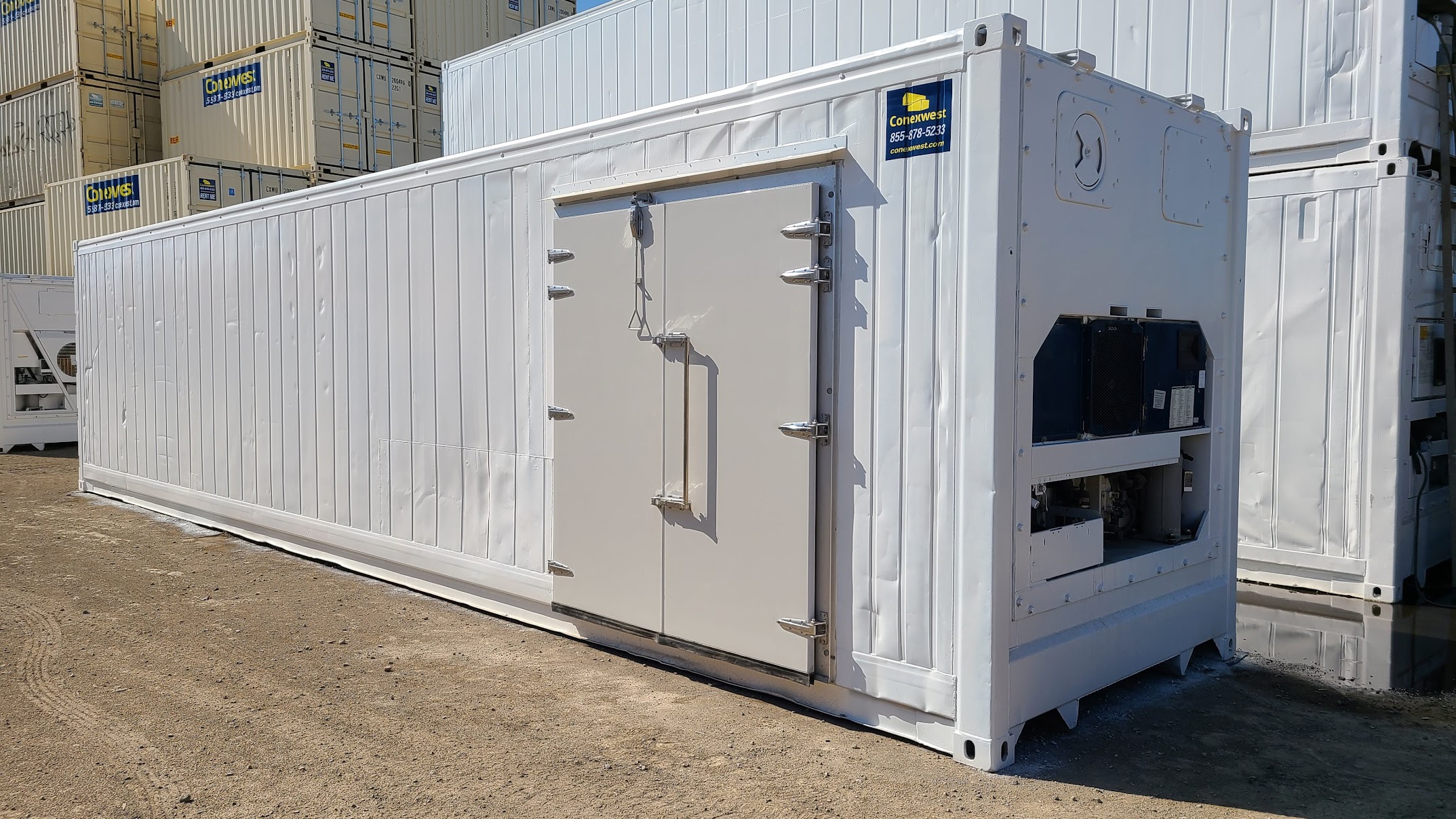 40ft refrigerated container with butcher door