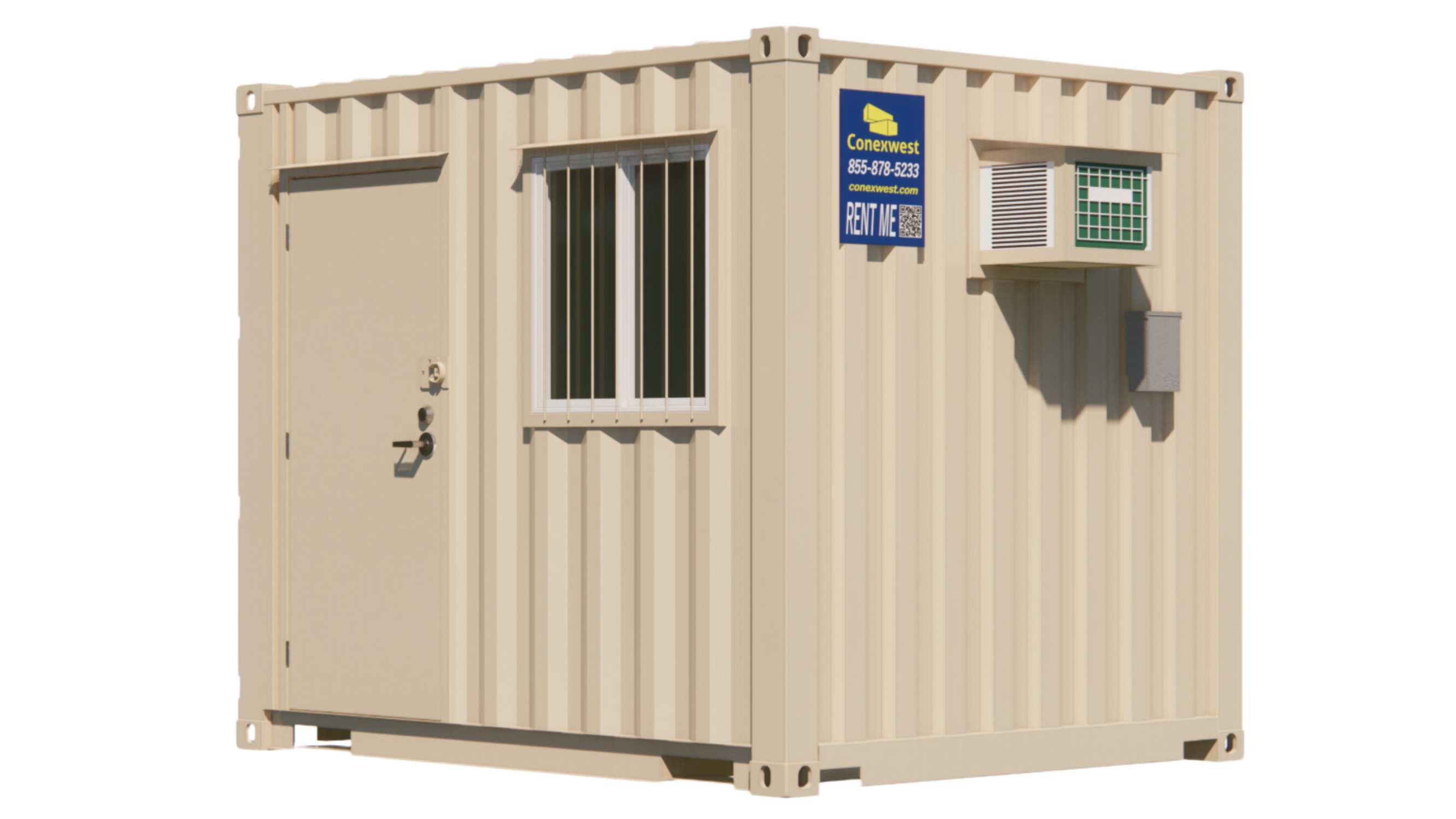 10ft On-Site Ground Level Mobile Office Container for rent