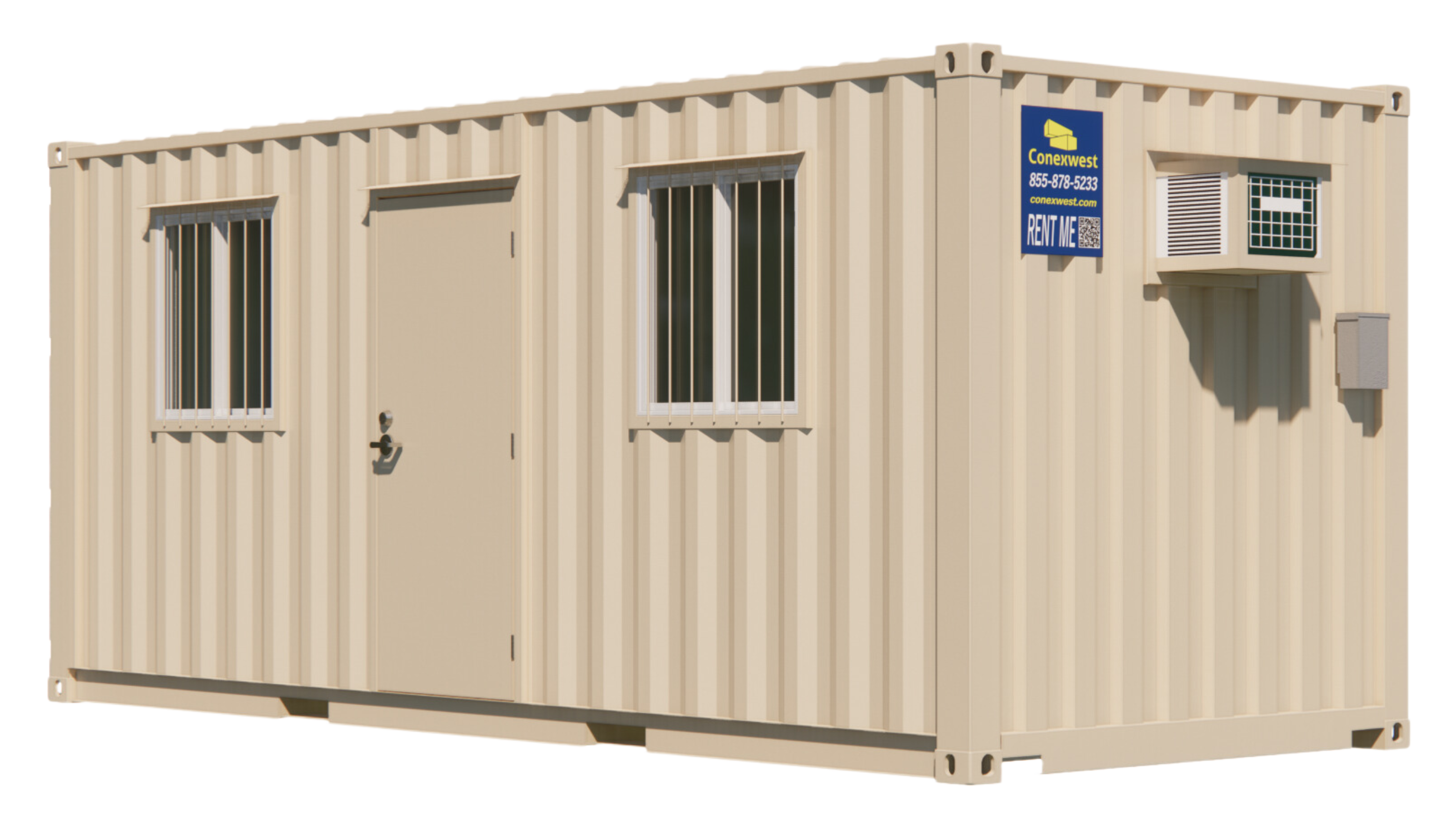 20ft On-Site Mobile Ground Level Office Container for Rent