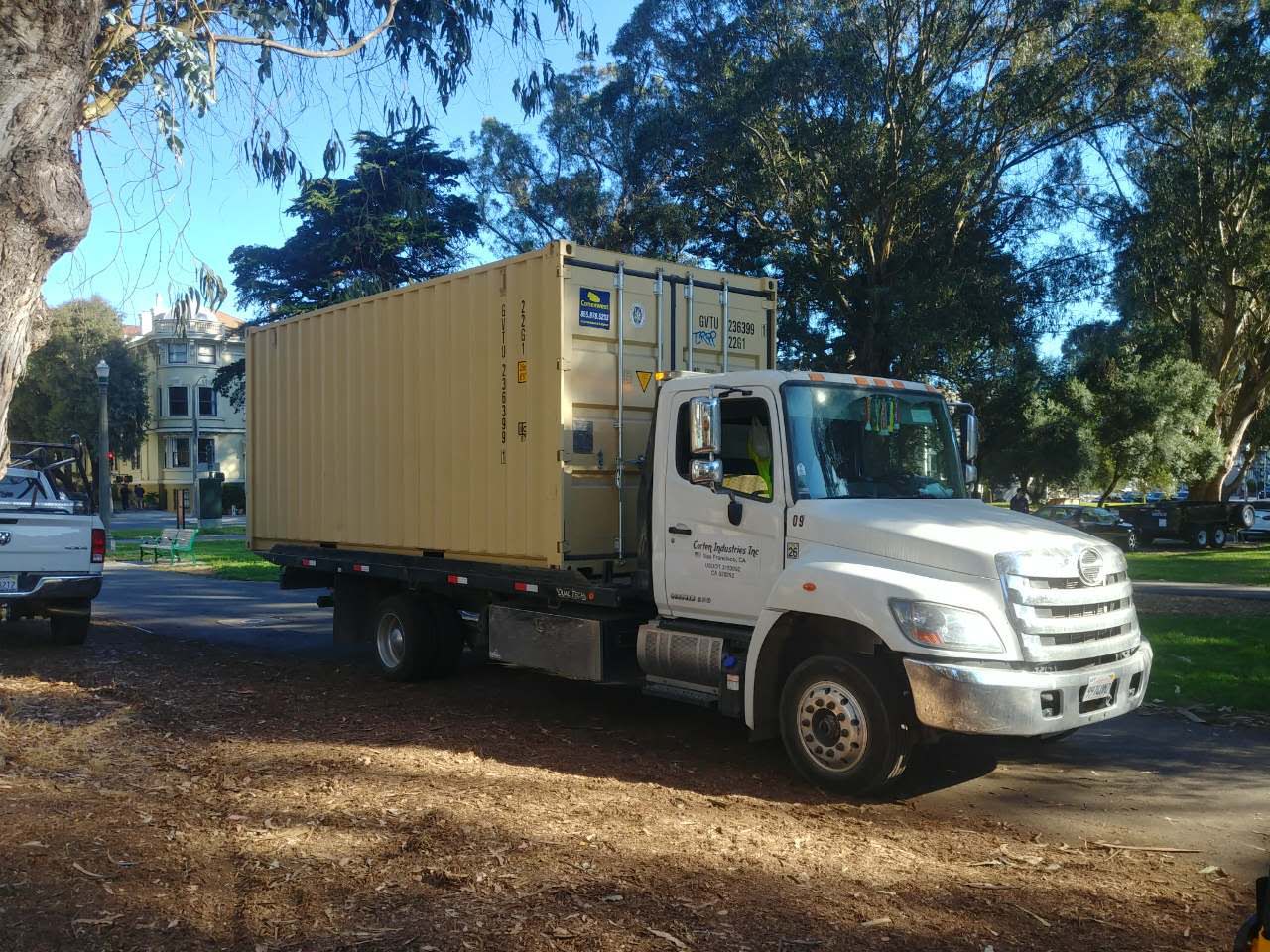 tow truck container delivery