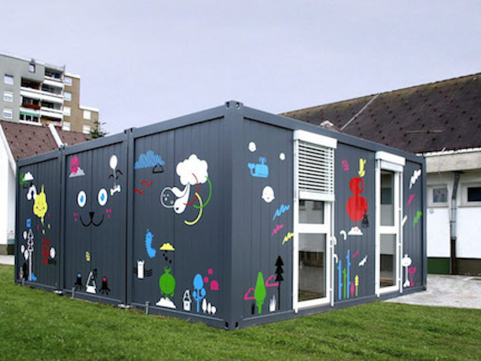Exterior custom paint for daycare container for sale