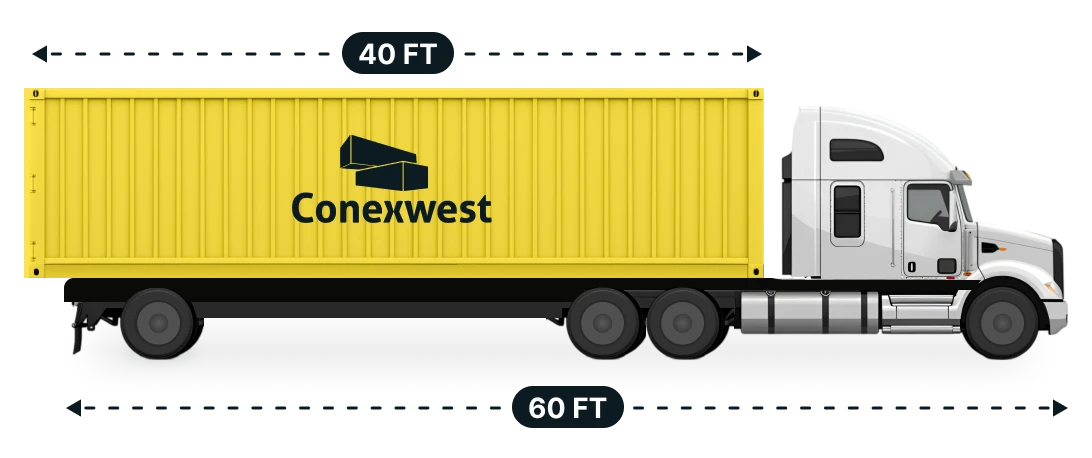 Flatbed 40ft Container Delivery by Conexwest