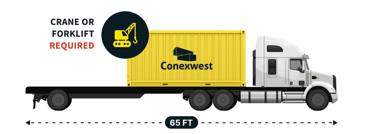 20ft Flatbed Shipping Container Delivery by Conexwest