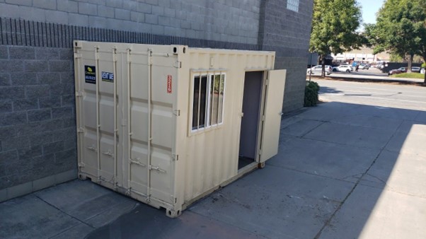 10ft ground level office container
