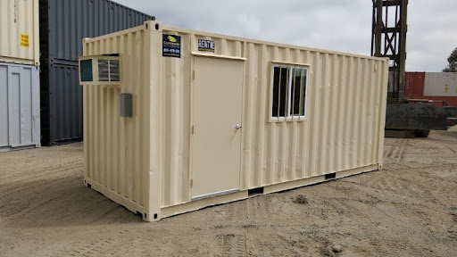 20ft Ground Level Office and Storage Combo Container