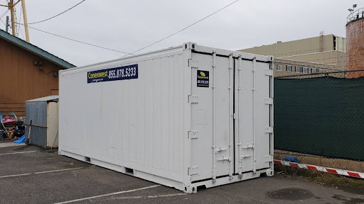 A 20-ft refrigerated container.