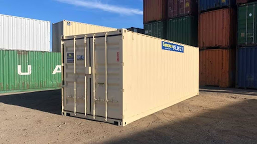 A 24-ft storage container.