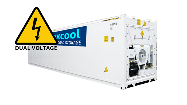 40-ft dual voltage refrigerated container