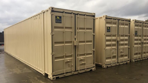A 45-ft high cube (9.5 ft) storage container.