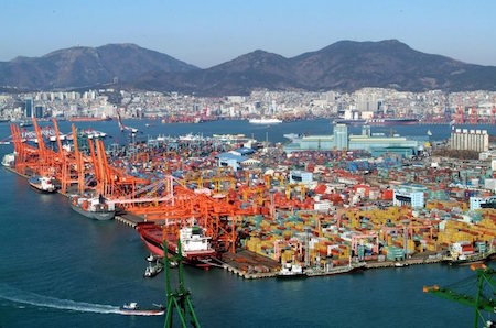 Busan Port in Korea
