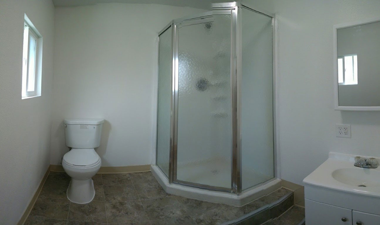 Customer interior bathroom with shower