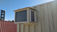HVAC in shipping container