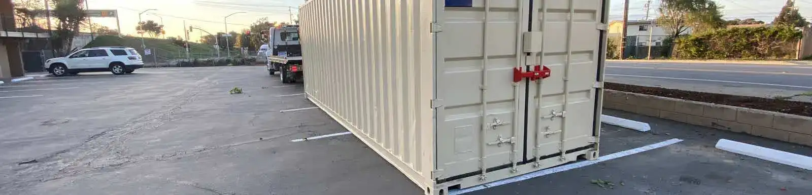 Cargo door container lock for storage containers for sale