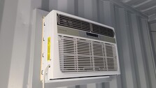 25,000 Btu Air conditioner installed in shipping container