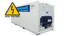 Rental 20ft Standard Refrigerated ISO Container Dual Voltage 208-230 V 3 Ph 50 Amp / 408-480 V 3 Ph 25 Amp